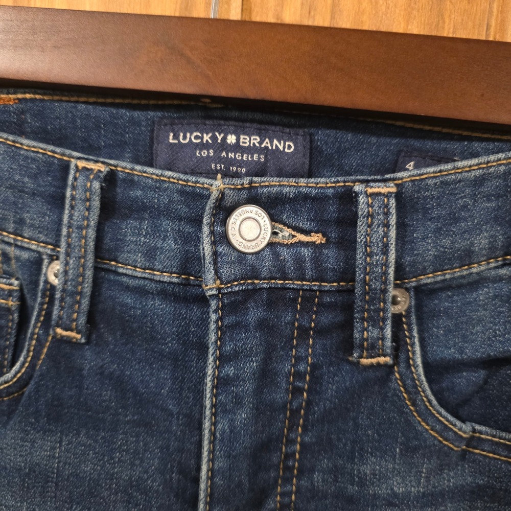 Lucky Brand Skinny Jeans Womens 4/27 Blue Excellent Stretch Medium Wash Denim - Picture 5 of 10
